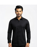 B Elite | Men's Premium Long-Sleeve Stretch Dress Shirt - Black