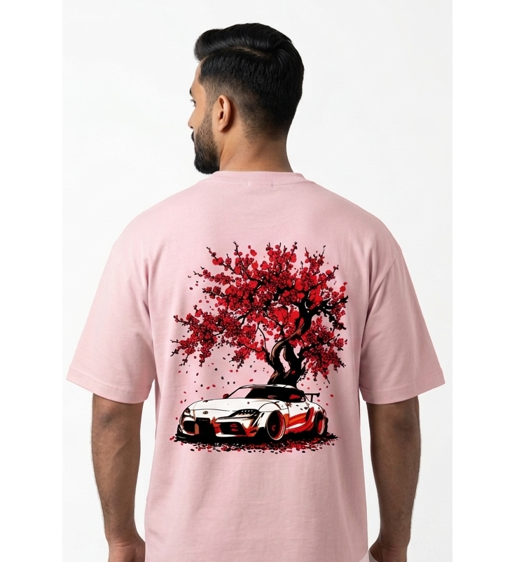 "Tokyo Drift" Sakura JDM Graphic T-Shirt - Pink