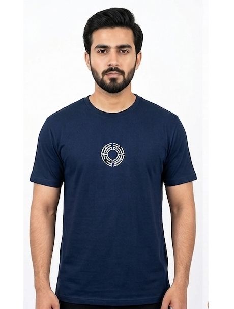 B Elite Men's "Pure Focus Mode" Graphic T-Shirt - Navy Blue