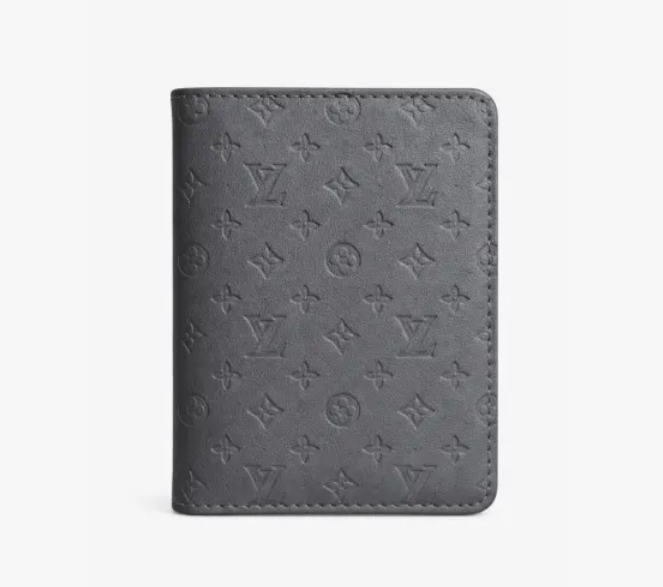 Luxury  Louis Vuitton Monogram Embossed Leather Wallet & Card Holder