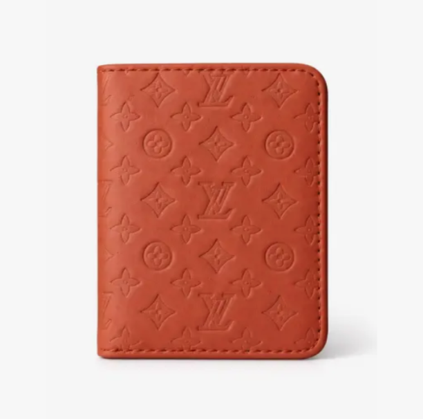Luxury  Louis Vuitton Monogram Embossed Leather Wallet & Card Holder