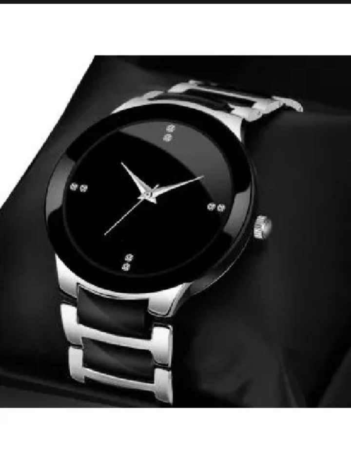 B Elite | Minimalist Black & Silver Luxury Quartz Wristwatch with Diamond Markers
