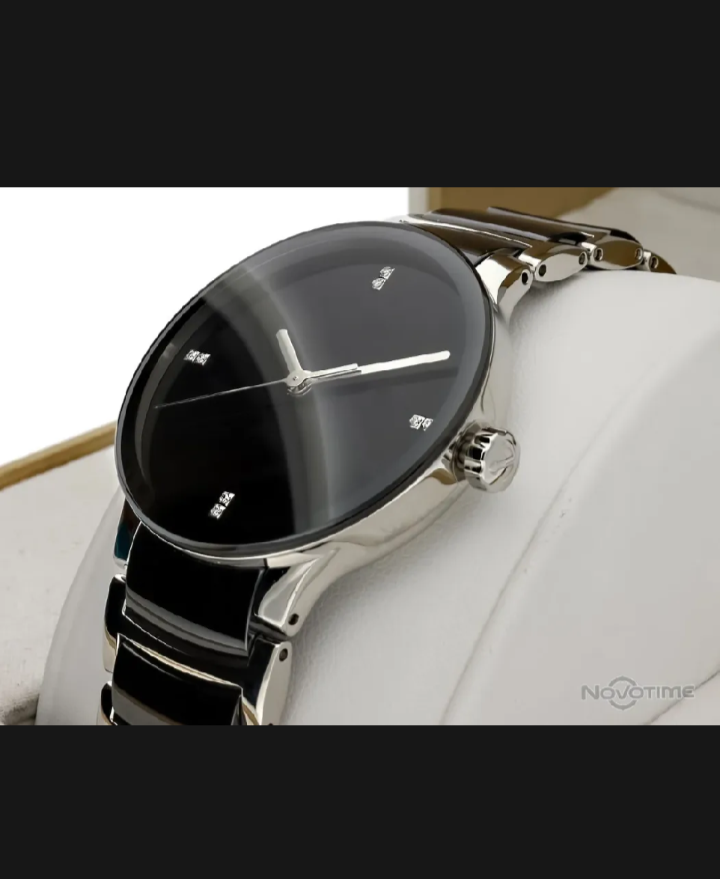 B Elite | Minimalist Black & Silver Luxury Quartz Wristwatch with Diamond Markers