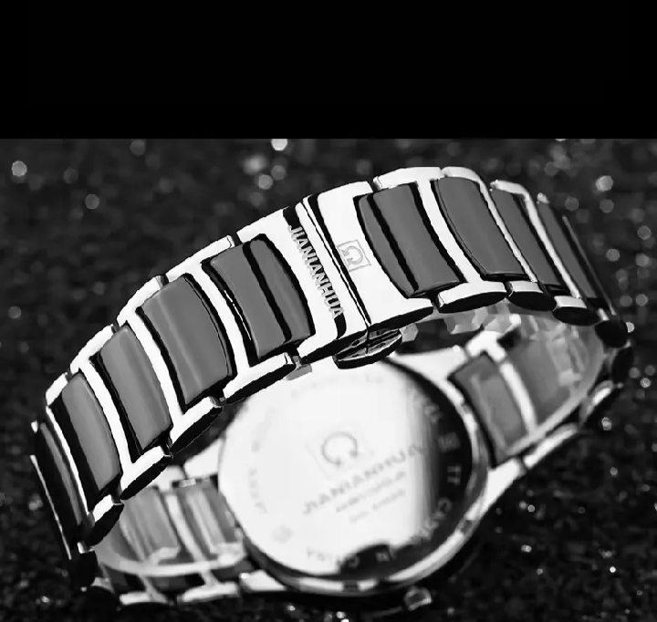 B Elite | Minimalist Black & Silver Luxury Quartz Wristwatch with Diamond Markers